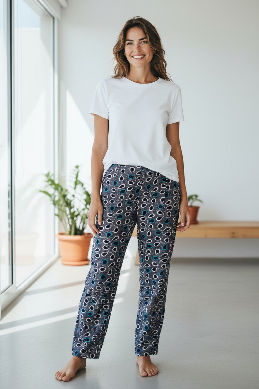 Pantalonii Drepti lungi cu imprimeu 3-5XL
