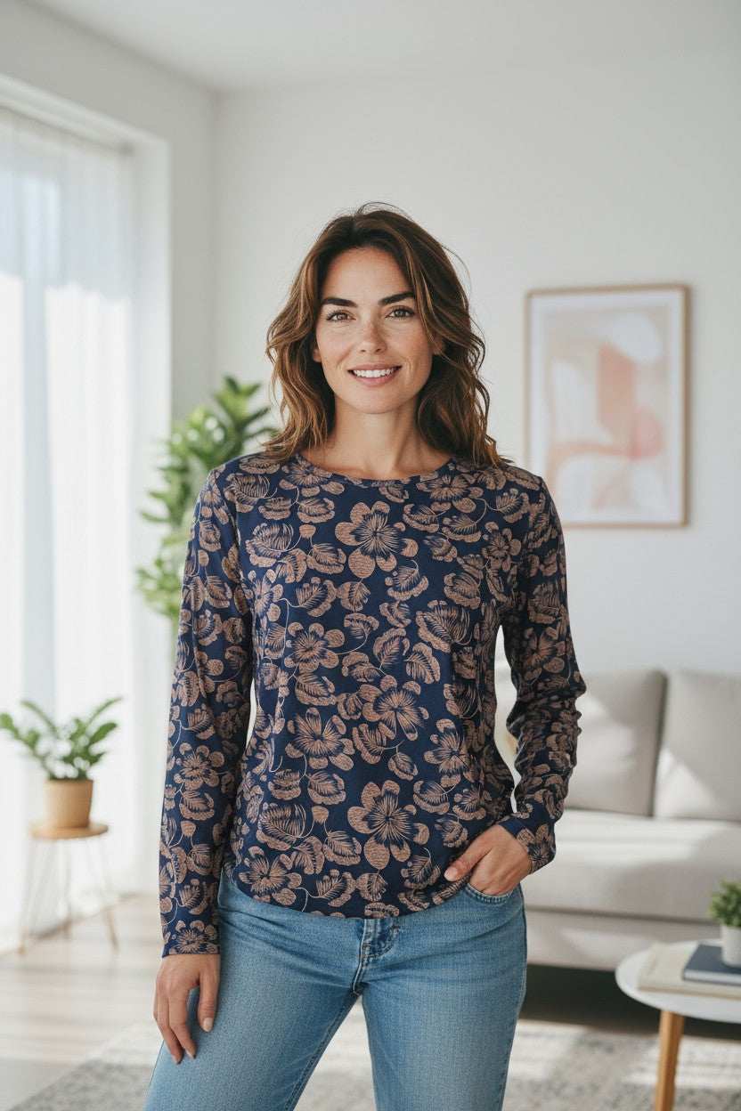 Bluza imprimeu Floral XL-5XL