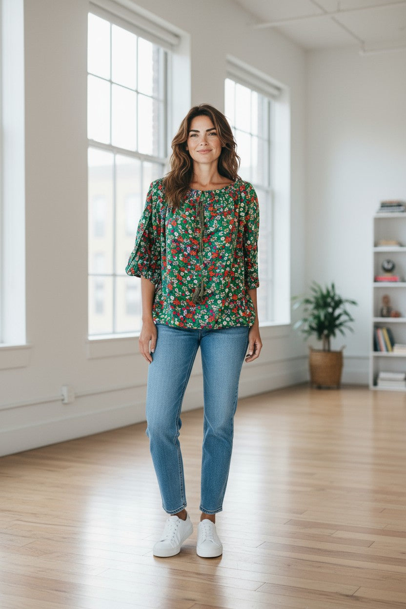 Bluza eleganta maneca 3/4 cu Snur