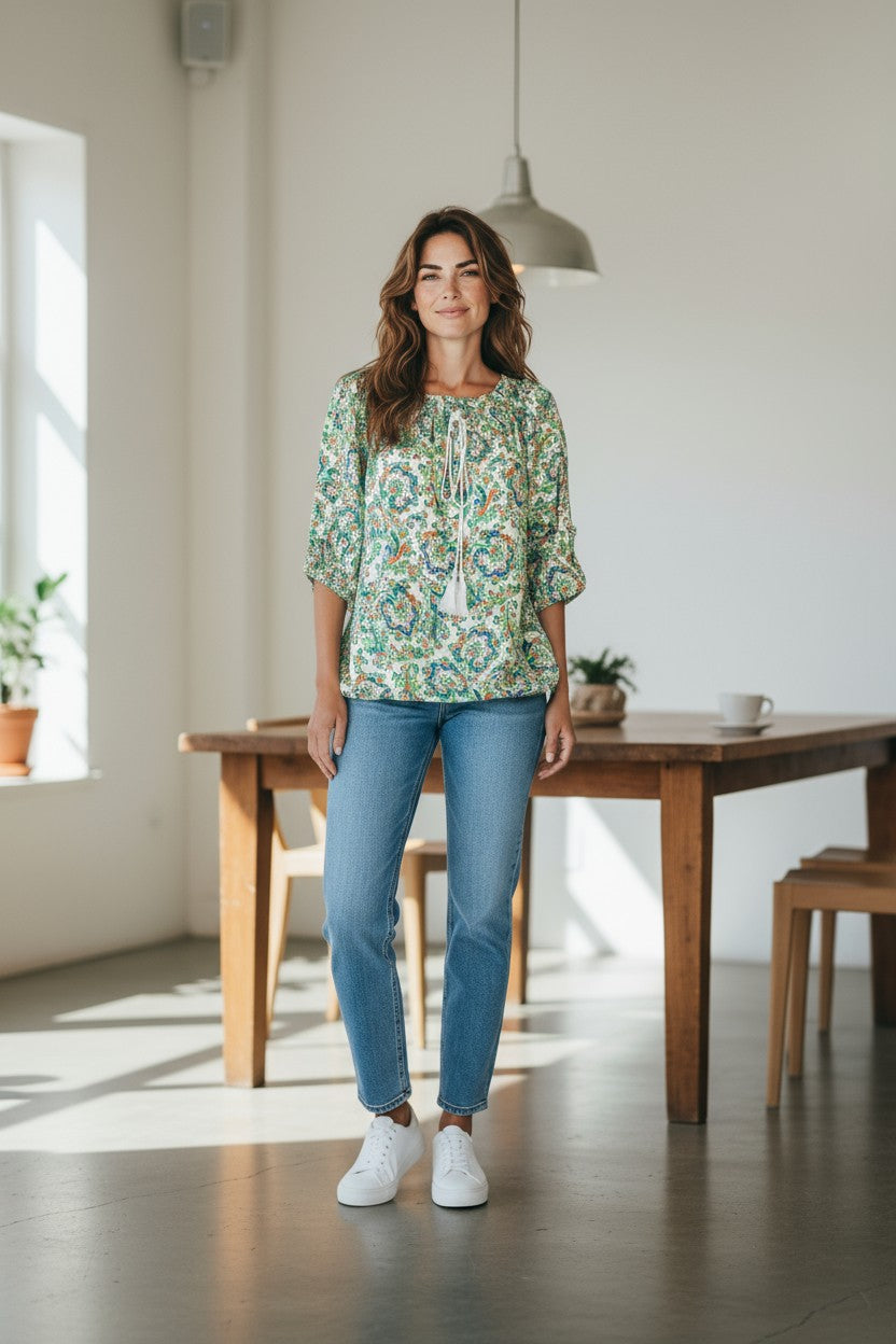 Bluza eleganta maneca 3/4 cu Snur
