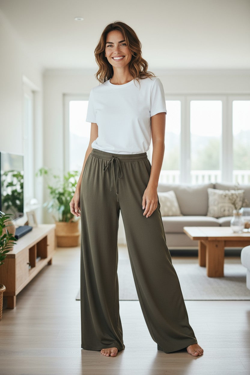 Pantaloni lungi lejeri pentru femei XL-2XL