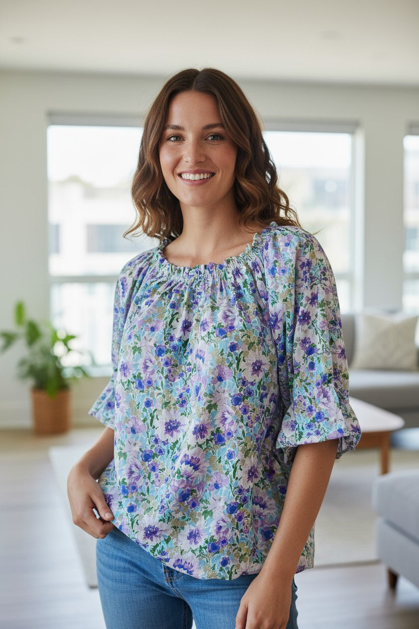 Bluze din In cu imprimeu 5XL-6XL