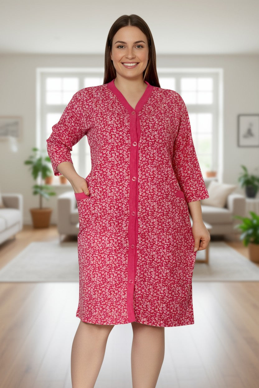Pijama stil Capot bumbac marime mare L-4XL