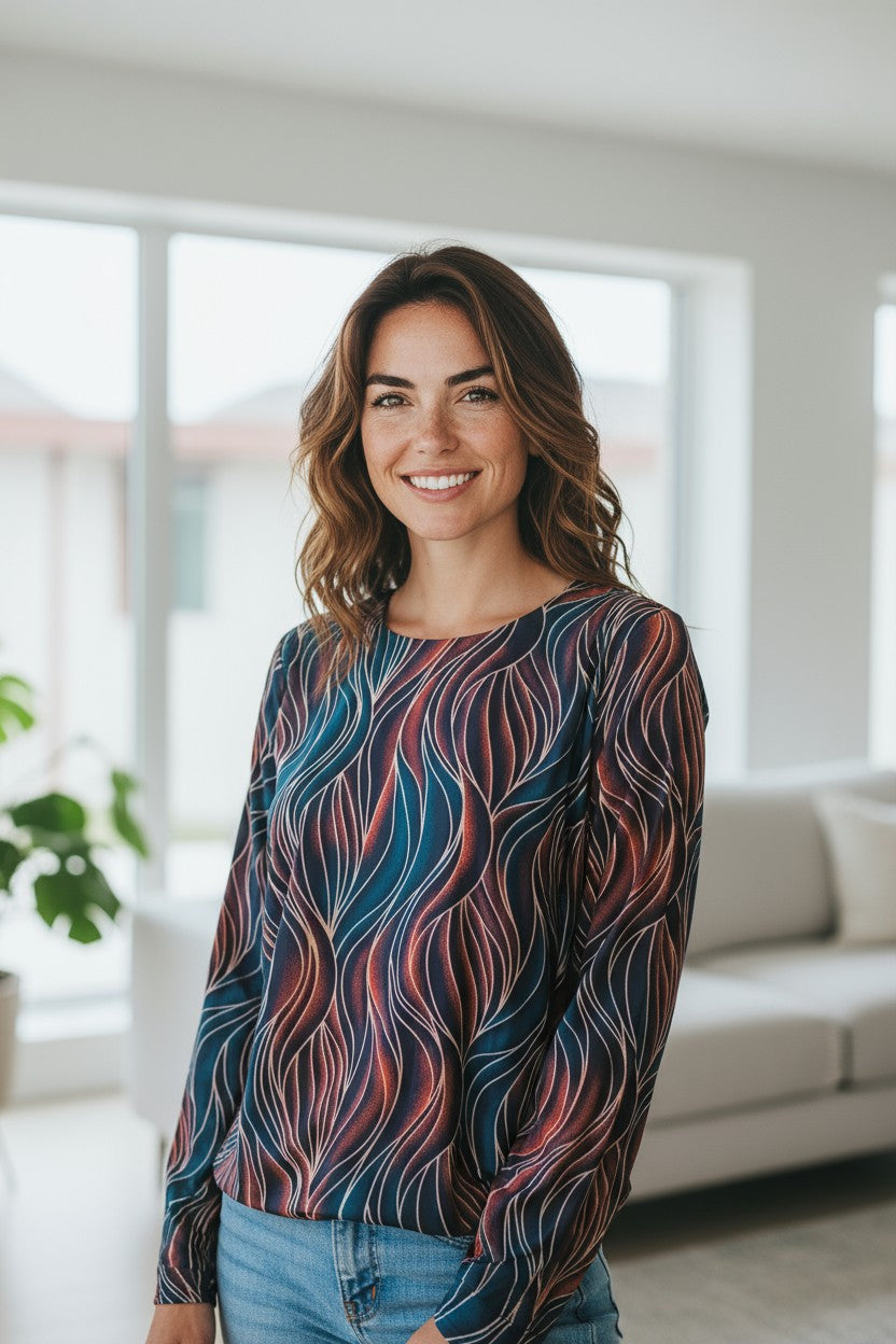 Bluza imprimeu Floral XL-5XL