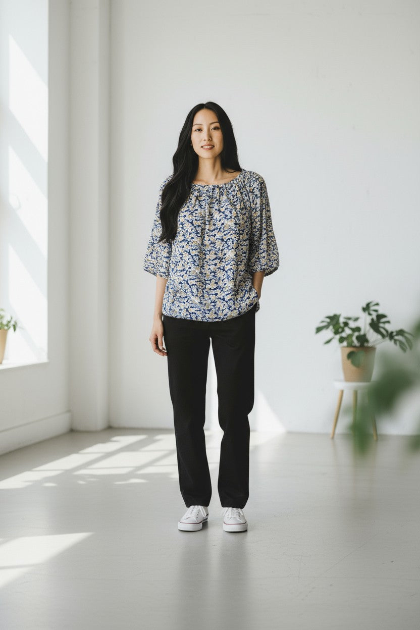 Bluze din In cu imprimeu 4XL-6XL