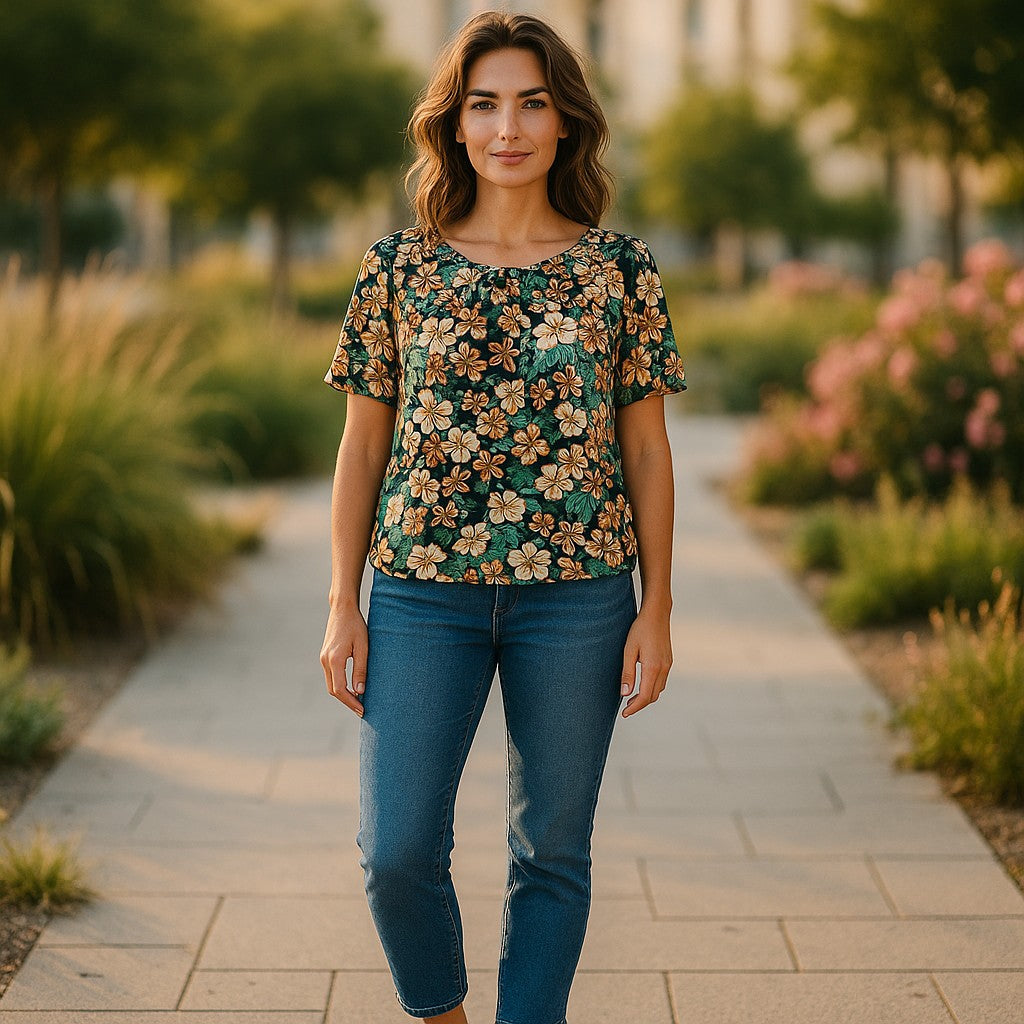 Bluze cu imprimeu floral 2XL-6XL