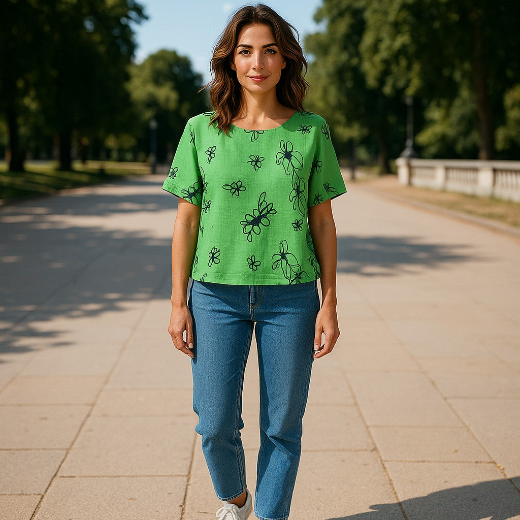 Bluza maneca scurta panza si in