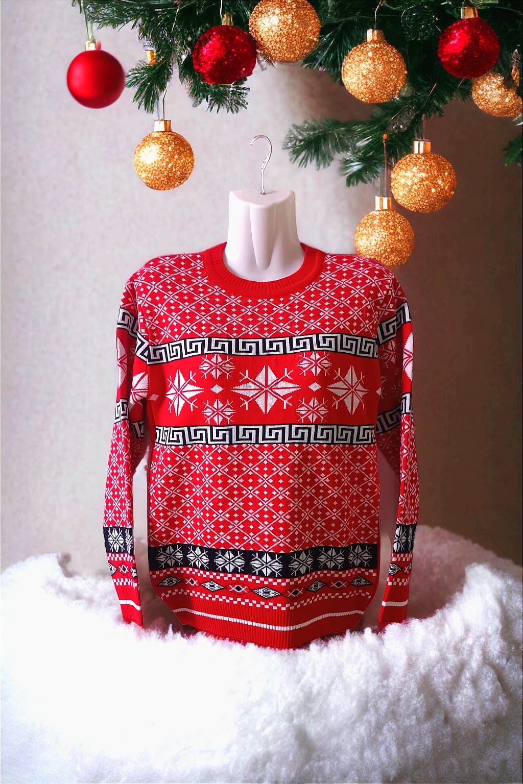 Pulovere Cu Bucurie Moda Crăciunului la Tine Acasă - AMG SHOP - Pulovere Cu Bucurie Moda Crăciunului la Tine Acasă pulovere AMG SHop XS Rosu Traditional Elegant - 