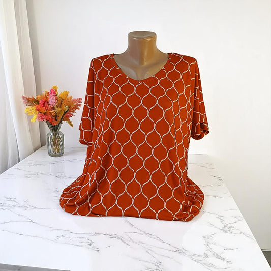 Bluza cu imprimeu marime mare 6-7XL anchior