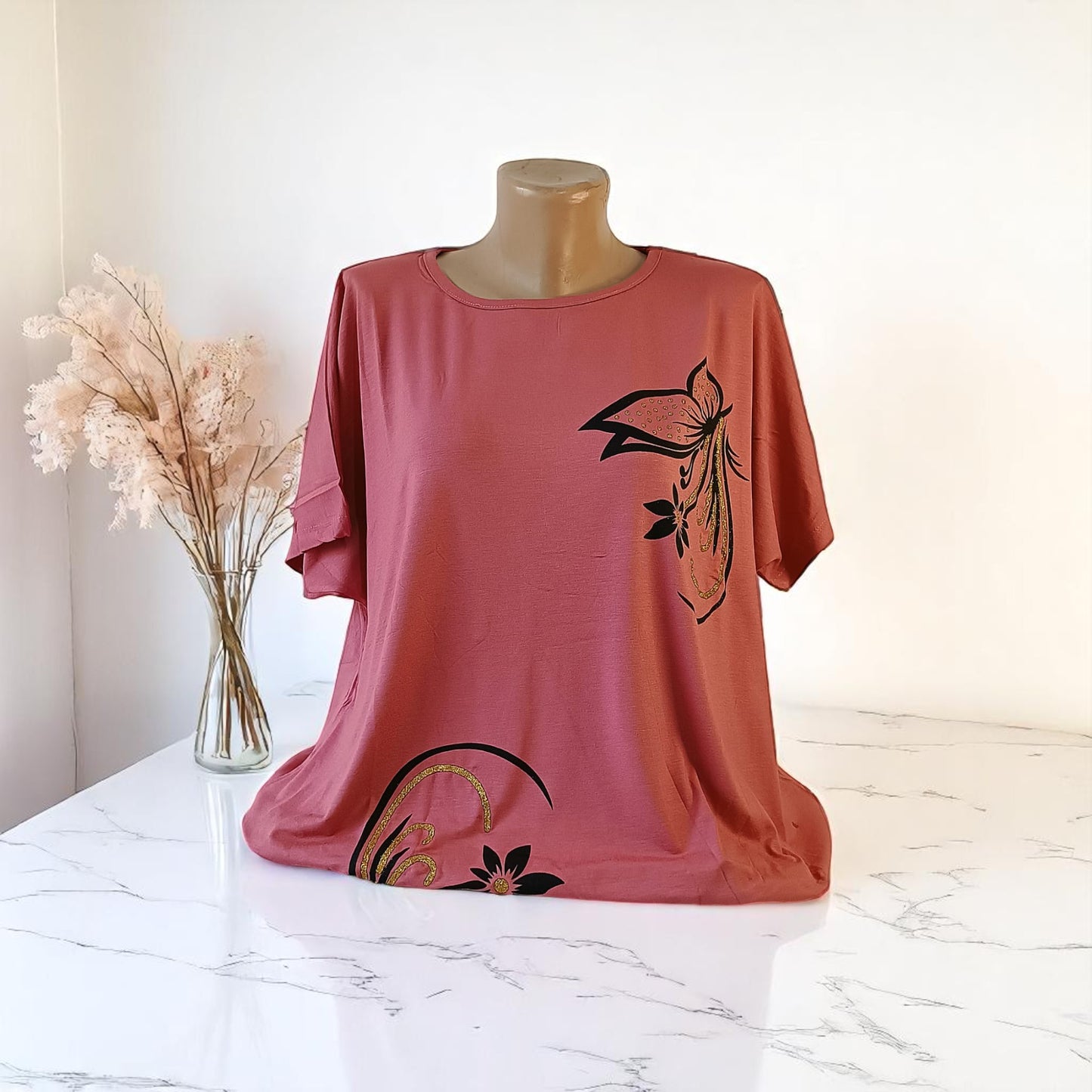 Tricou cu imprimeu marime mare 6-7XL