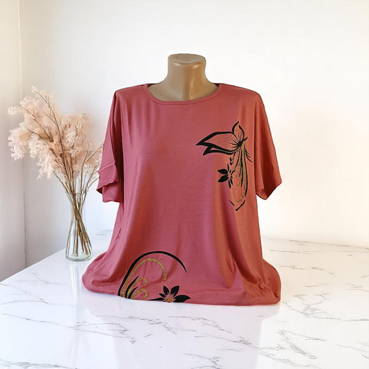 Tricou cu imprimeu marime mare 6-7XL