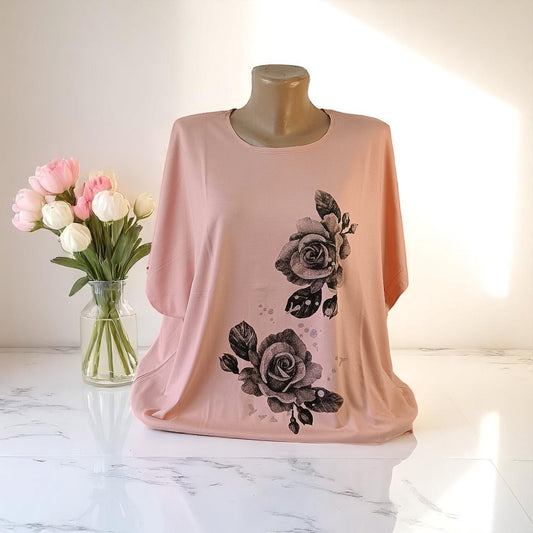 Tricou cu imprimeu marime mare 6-7XL