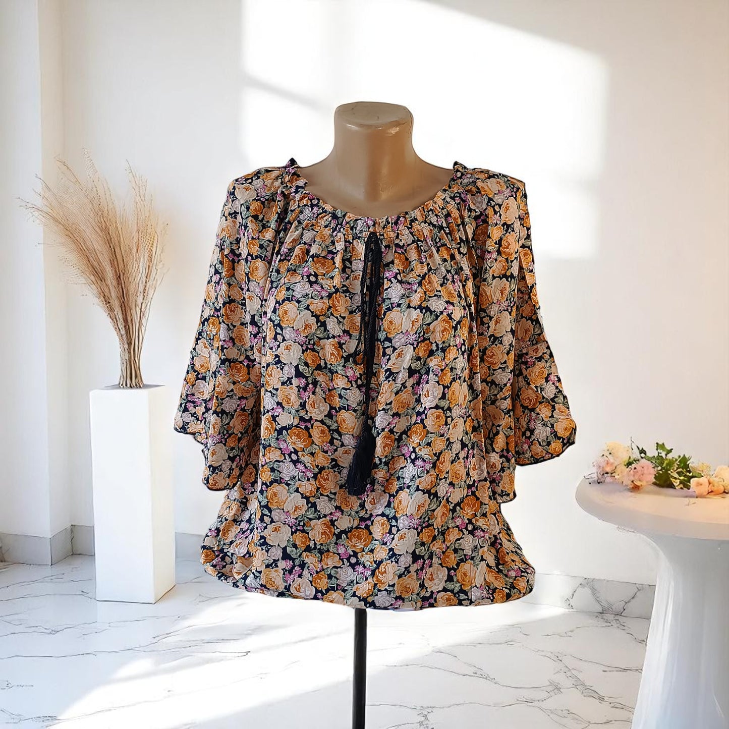 Bluza eleganta maneca 3/4 cu Snur