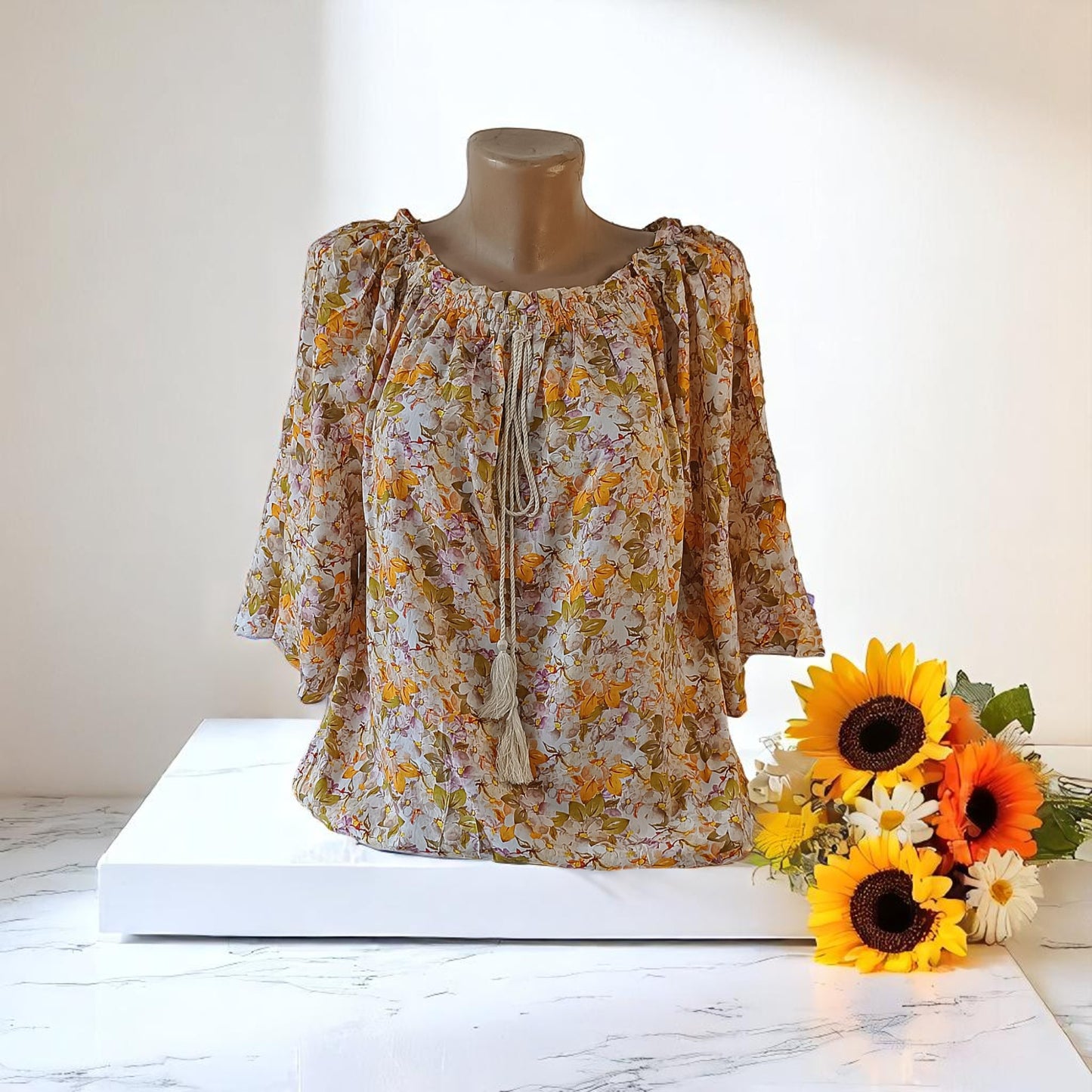Bluza eleganta maneca 3/4 cu Snur