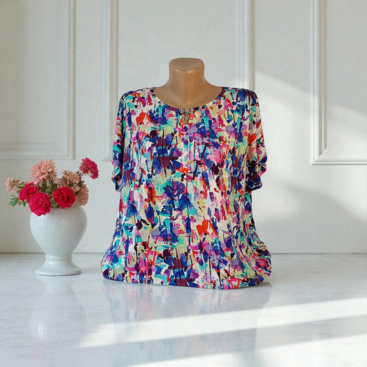 Bluza cu imprimeu marime mare 6-7XL