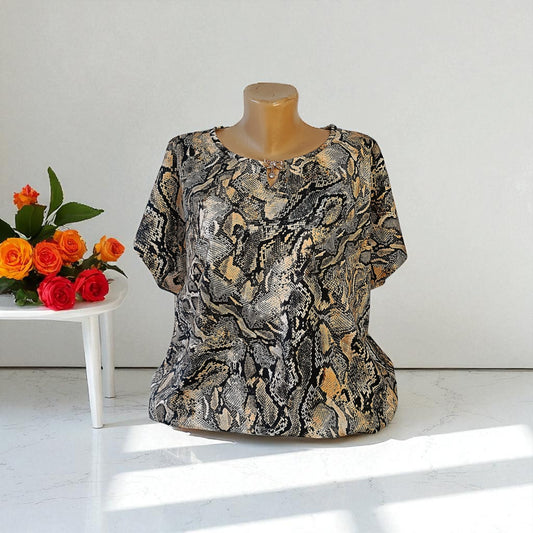Bluza cu imprimeu marime mare 6-7XL