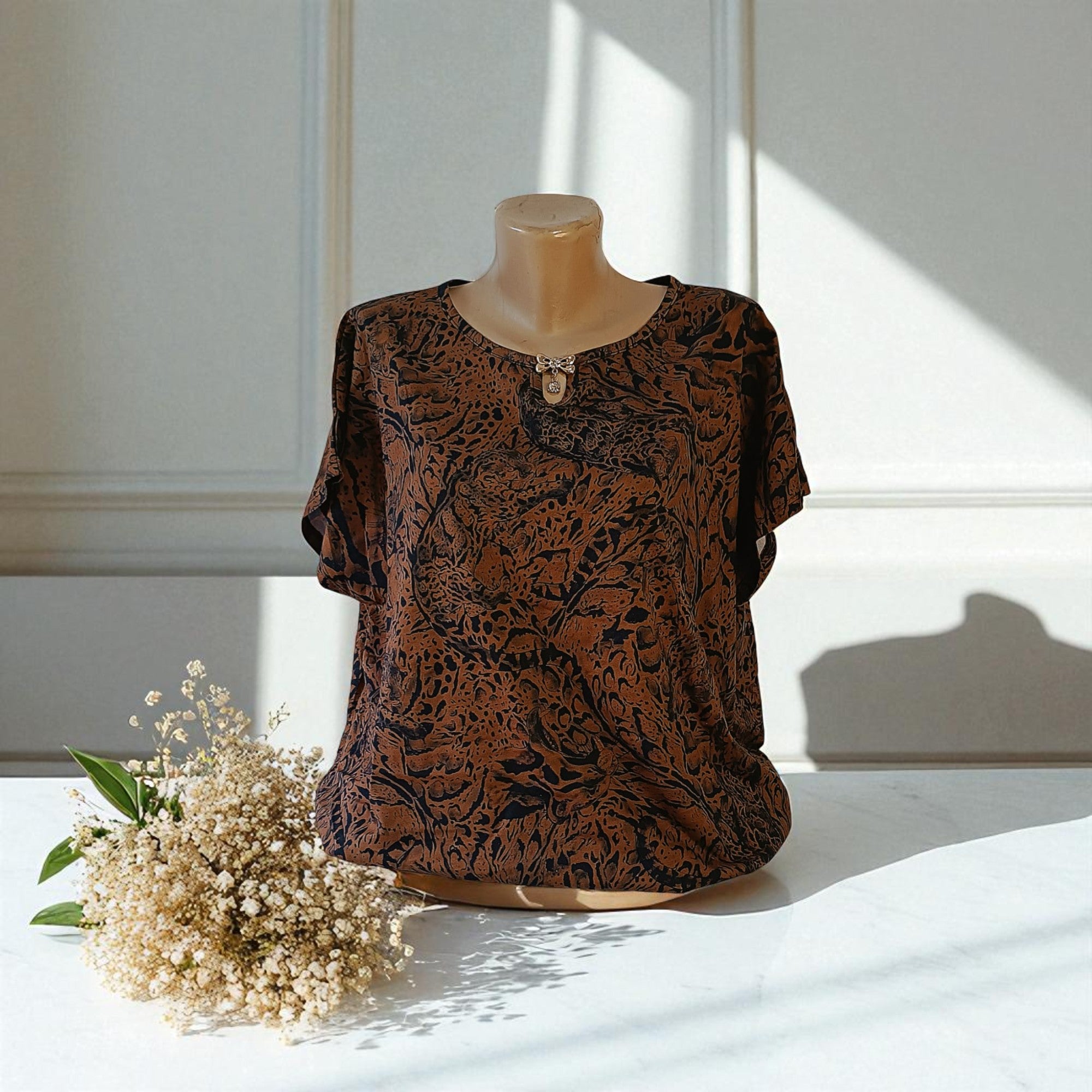 Bluza cu imprimeu marime mare 6-7XL