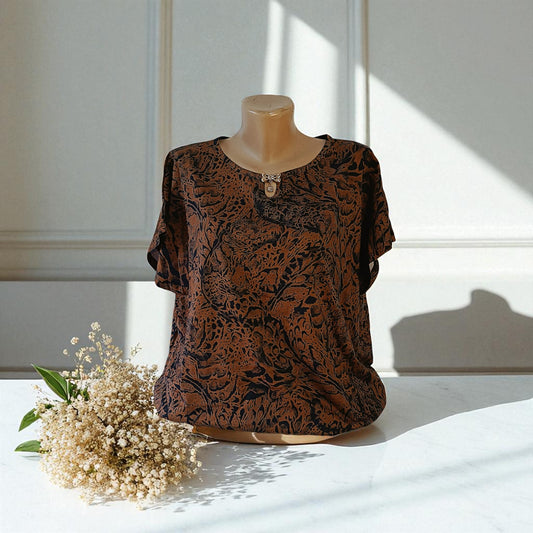 Bluza cu imprimeu marime mare 6-7XL