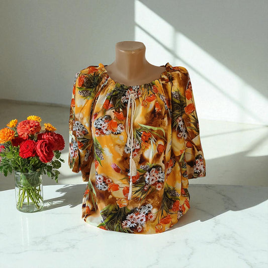 Bluza eleganta maneca 3/4 cu Snur