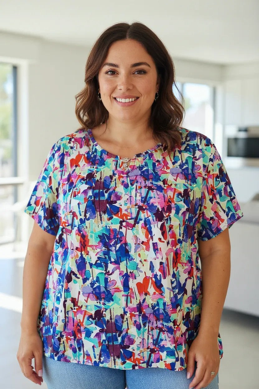 Bluza cu imprimeu marime mare 6-7XL