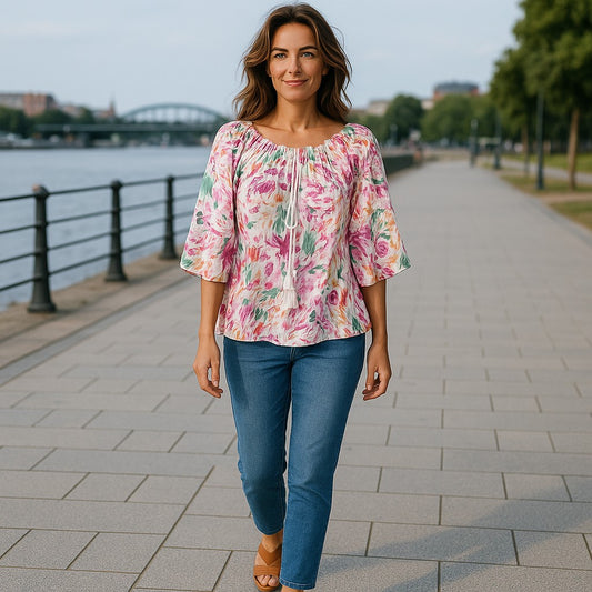 Bluza eleganta maneca 3/4 cu Snur