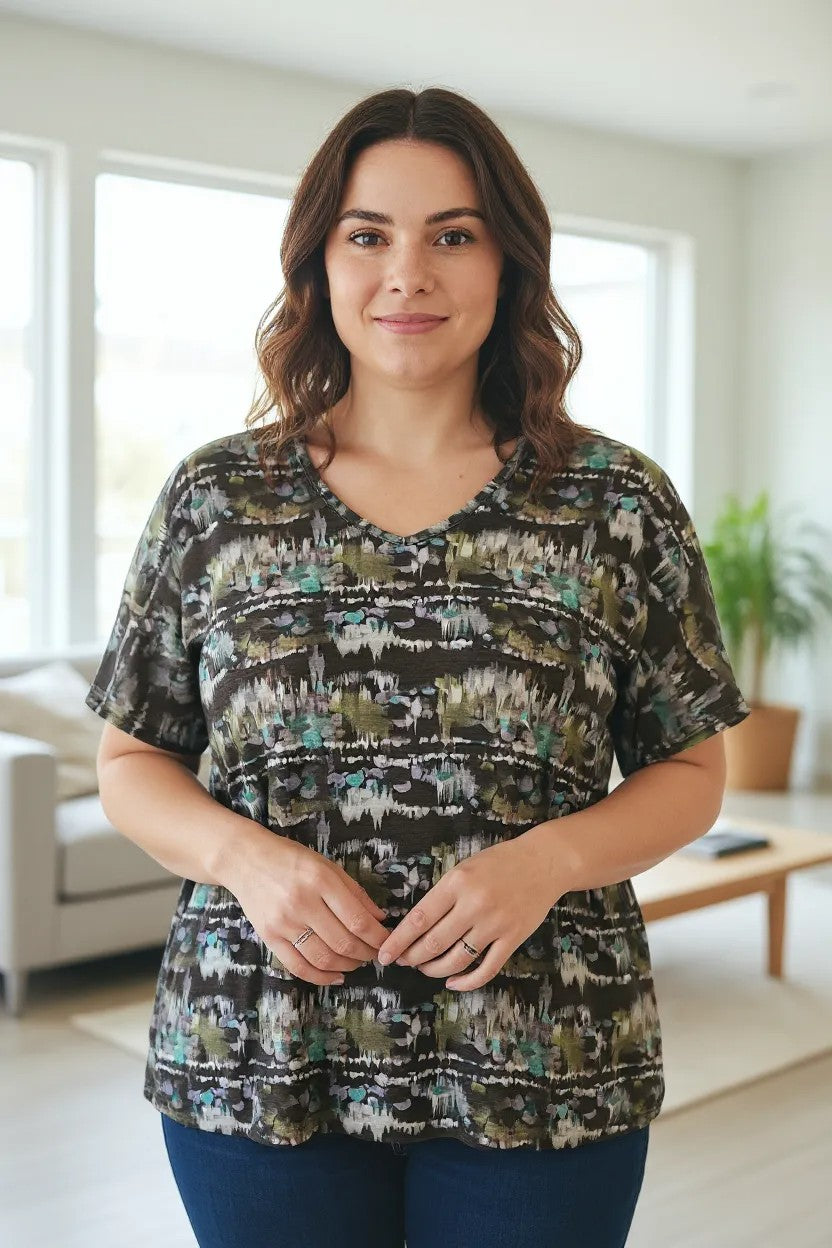 Bluza cu imprimeu marime mare 6-7XL anchior