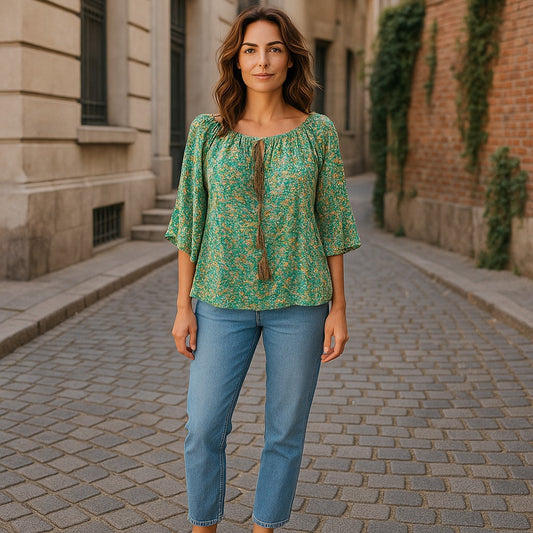 Bluza eleganta maneca 3/4 cu Snur