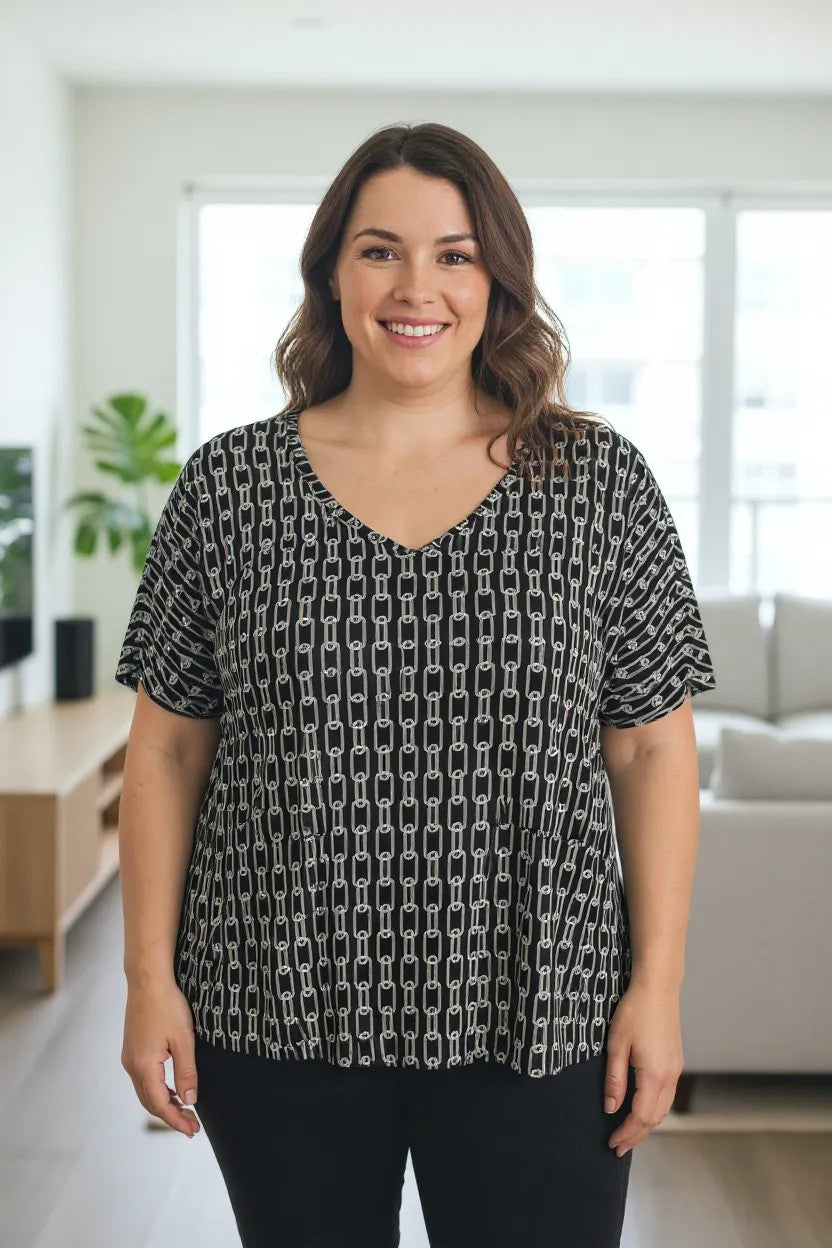 Bluza cu imprimeu marime mare 6-7XL Anchior