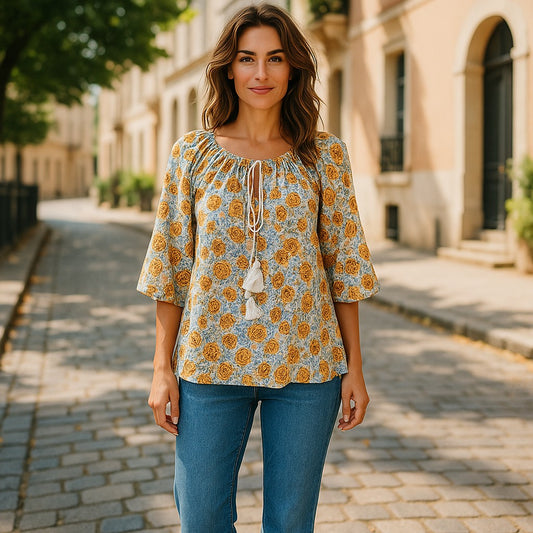 Bluza eleganta maneca 3/4 cu Snur