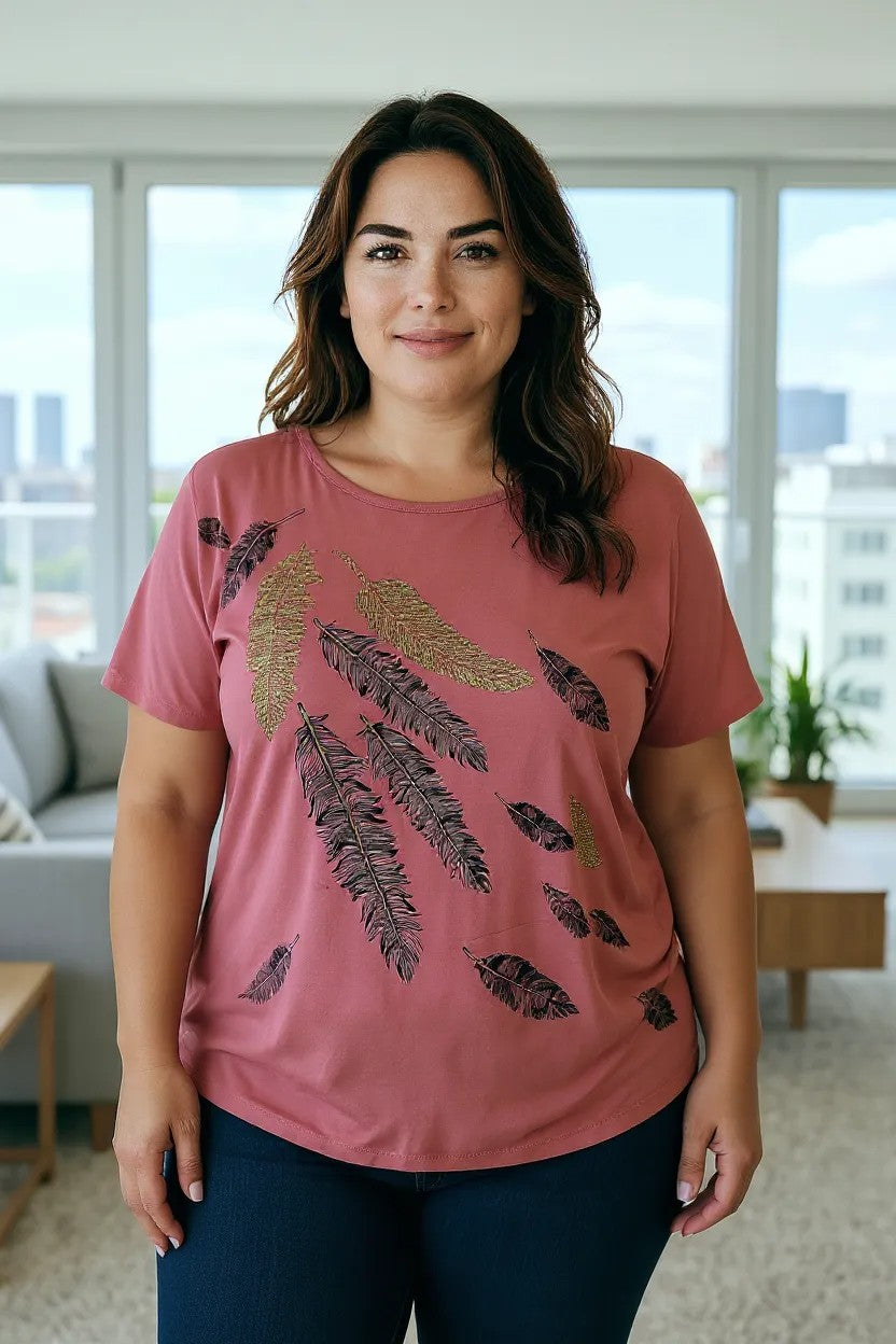 Tricou cu imprimeu marime mare 6-7XL