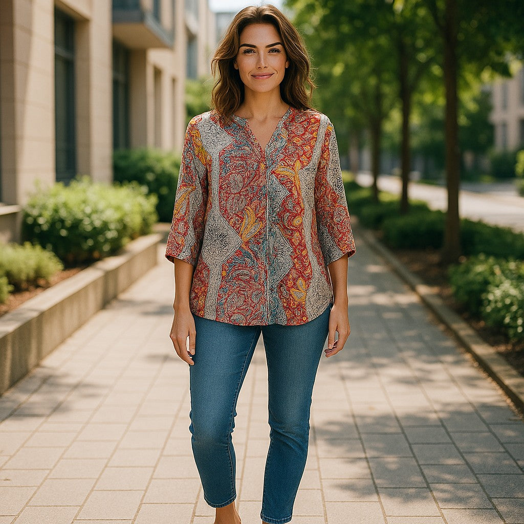 Bluza eleganta maneca 3/4 cu Anchior