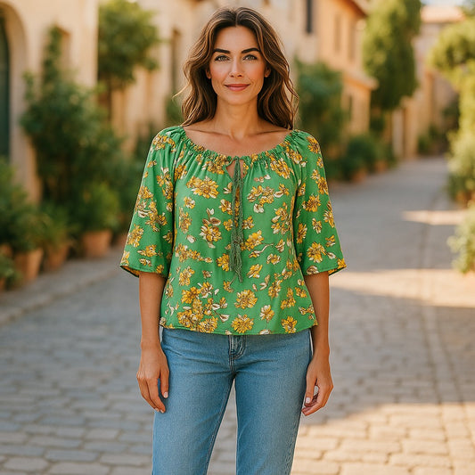 Bluza eleganta maneca 3/4 cu Snur
