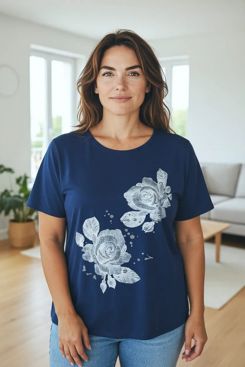 Tricou cu imprimeu marime mare 6-7XL