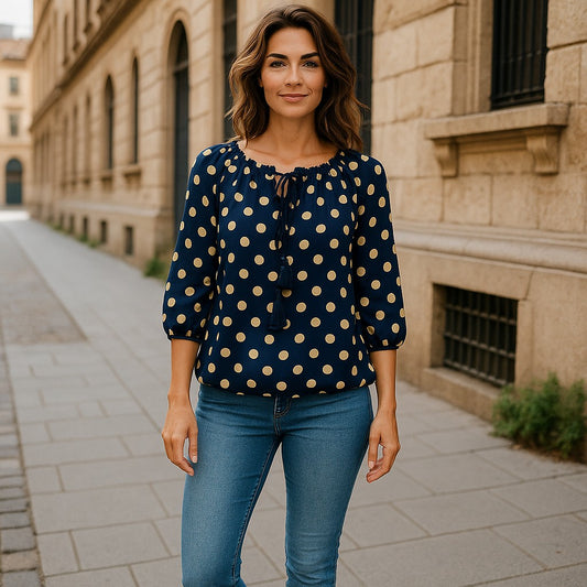 Bluza eleganta maneca 3/4 cu Snur