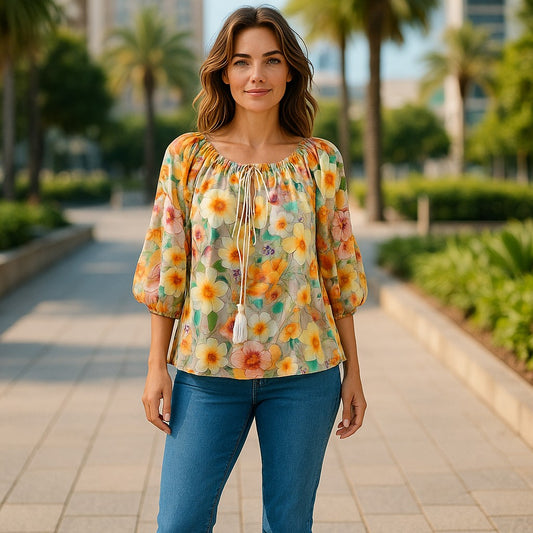 Bluza eleganta maneca 3/4 cu Snur
