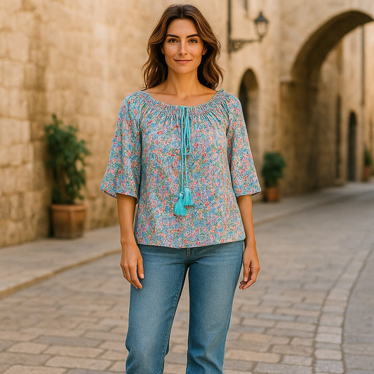 Bluza eleganta maneca 3/4 cu Snur