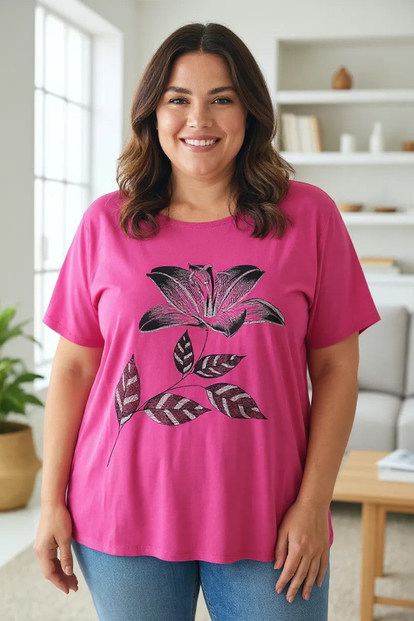 Tricou cu imprimeu marime mare 6-7XL
