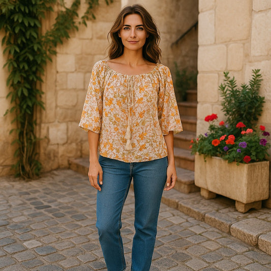 Bluza eleganta maneca 3/4 cu Snur