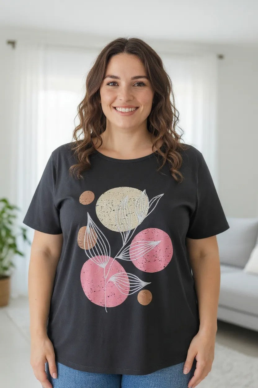 Tricou cu imprimeu marime mare 6-7XL