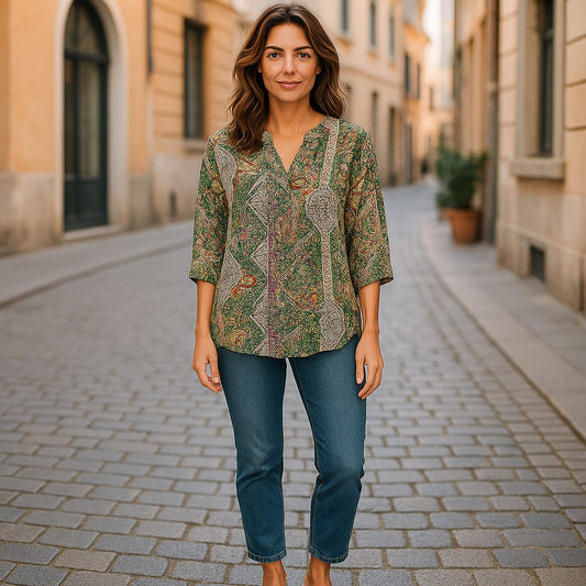 Bluza eleganta maneca 3/4 cu Anchior