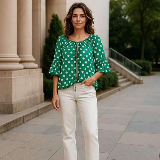 Bluza eleganta maneca 3/4 cu Snur