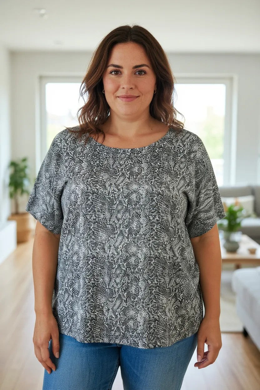 Bluza cu imprimeu marime mare 6-7XL anchior