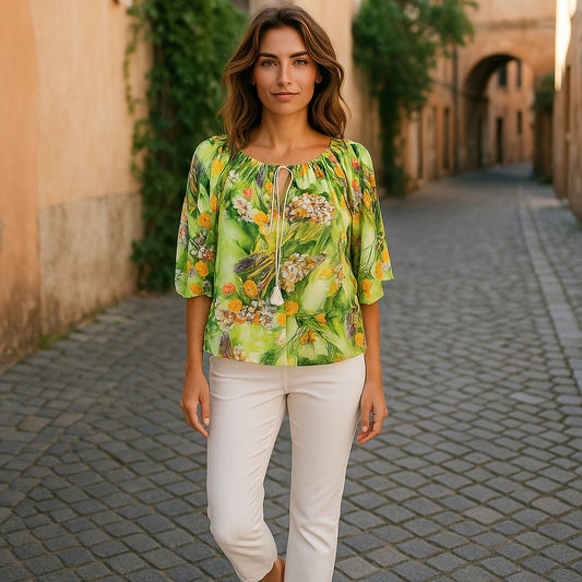 Bluza eleganta maneca 3/4 cu Snur