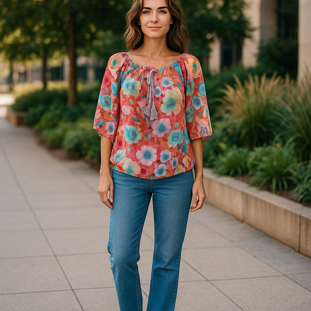 Bluza eleganta maneca 3/4 cu Snur