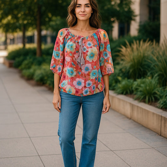 Bluza eleganta maneca 3/4 cu Snur