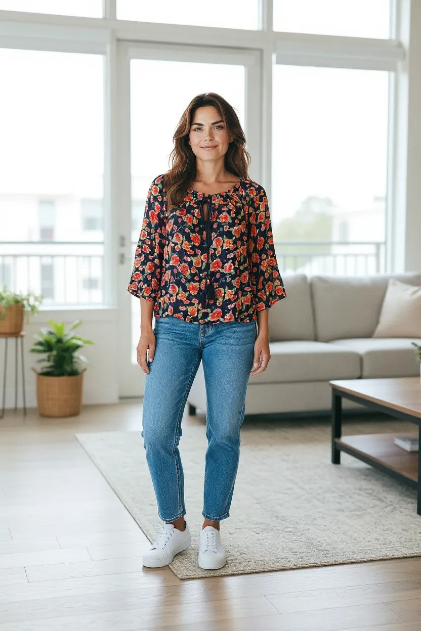 Bluza eleganta maneca 3/4 cu Snur