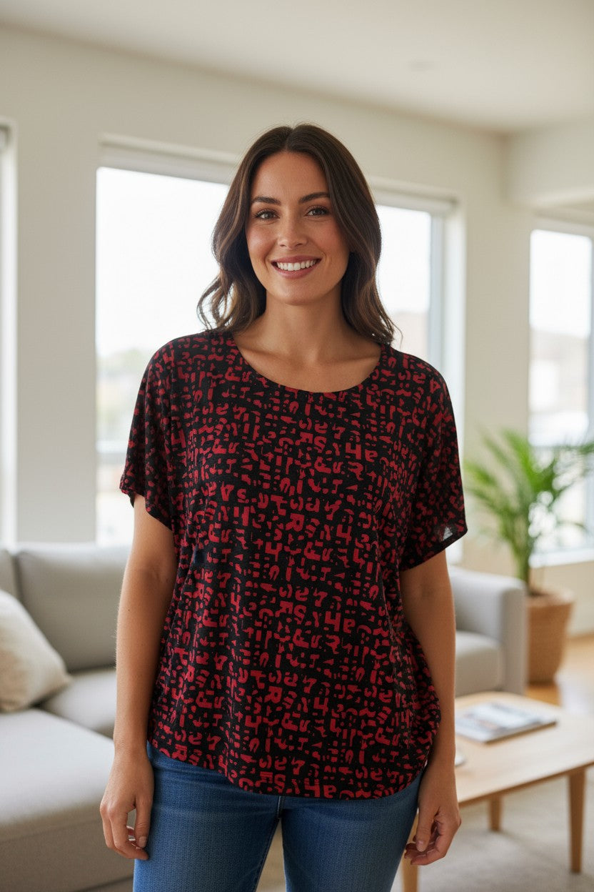Bluza cu imprimeu marime mare 6-7XL