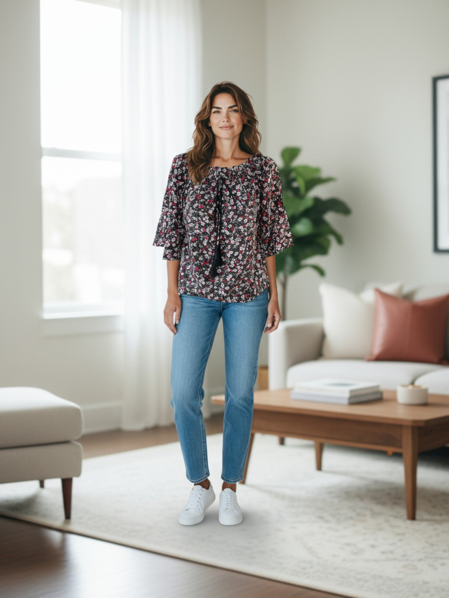 Bluza eleganta maneca 3/4 cu Snur