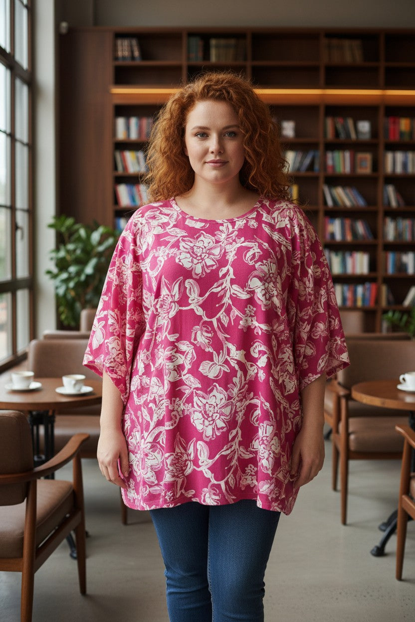 Bluza cu imprimeu marime mare 6-7XL maneca lunga