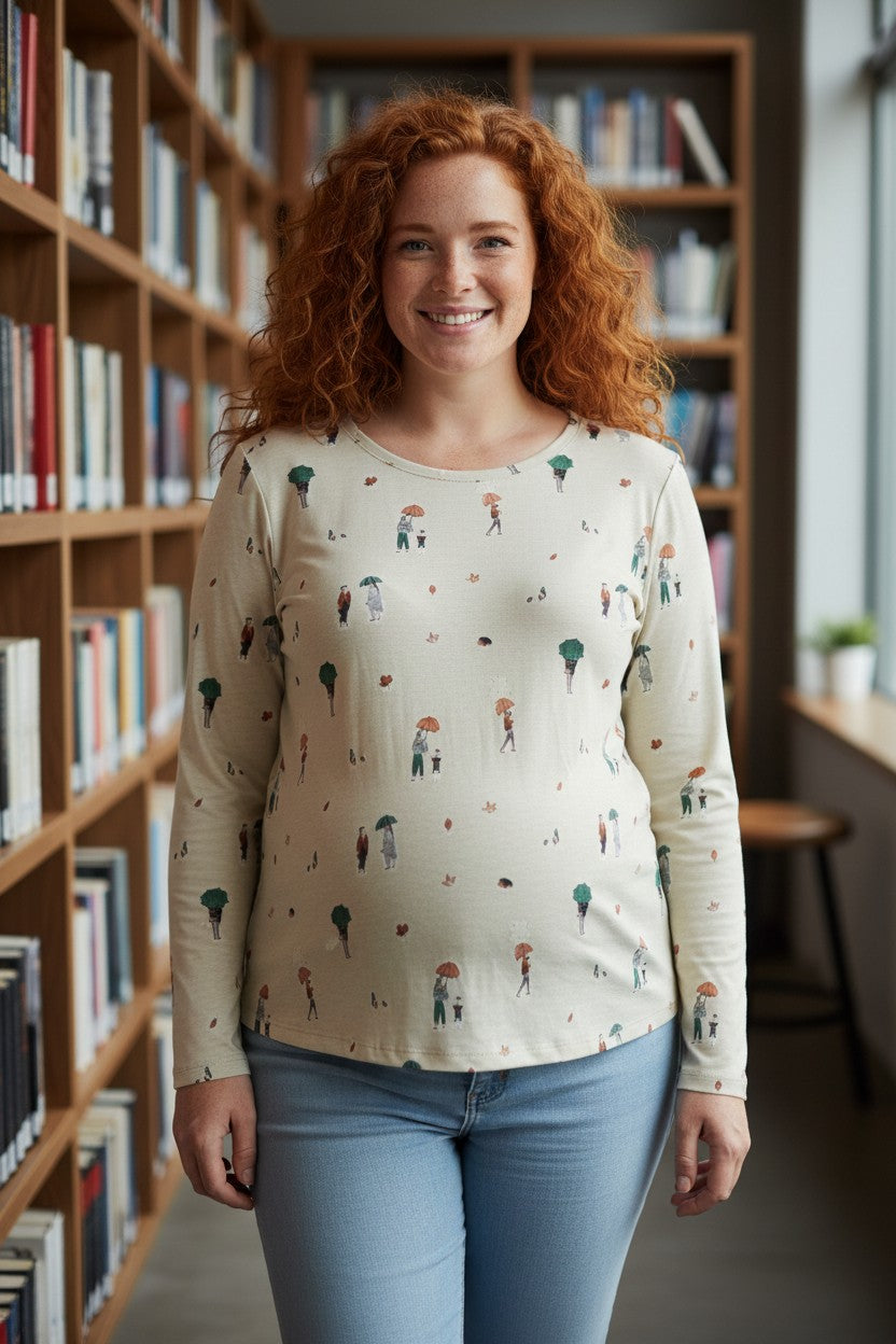 Bluza cu imprimeu marime mare 6-7XL maneca lunga